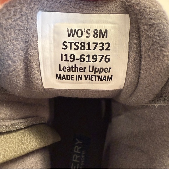 Sperry Women's Saltwater Duck Boots Grey Size 8M Waterproof Casual Leather - Picture 9 of 12